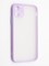 Накладка пластиковая с силиконовой окантовкой с защищенной камерой для iPhone 11 сиреневая - фото 42246