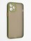 Накладка пластиковая с силиконовой окантовкой с защищенной камерой для iPhone 12 Pro Max хаки - фото 42257