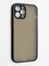 Накладка пластиковая с силиконовой окантовкой с защищенной камерой для iPhone 12 Pro Max черная - фото 42258