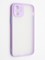 Накладка пластиковая с силиконовой окантовкой с защищенной камерой для iPhone 12 сиреневая - фото 42262