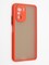 Накладка пластиковая с силиконовой окантовкой с защищенной камерой для Poco F3/Redmi K40 красная - фото 42270