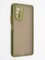 Накладка пластиковая с силиконовой окантовкой с защищенной камерой для Poco F3/Redmi K40 хаки - фото 42273