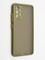 Накладка пластиковая с силиконовой окантовкой с защищенной камерой для Samsung Galaxy A32 хаки