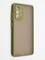 Накладка пластиковая с силиконовой окантовкой с защищенной камерой для Samsung Galaxy A52 хаки