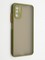 Накладка пластиковая с силиконовой окантовкой с защищенной камерой для Xiaomi Redmi Note 10 5G/Poco M3 Pro хаки - фото 42342