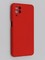 Накладка Silicone Cover (без логотипа, с защитой камеры) для Samsung Galaxy A12 красная