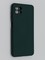 Накладка Silicone Cover (без логотипа, с защитой камеры) для Samsung Galaxy A22 4G зеленая