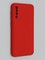 Накладка Silicone Cover (без логотипа, с защитой камеры) для Samsung Galaxy A50 красная