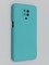 Накладка Silicone Cover (без логотипа, с защитой камеры) для Xiaomi Redmi Note 9 Pro/Note 9S бирюзовая - фото 45420