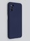 Накладка Silicone Cover (без логотипа, с защитой камеры) для Samsung Galaxy A02S синяя