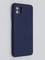 Накладка Silicone Cover (без логотипа, с защитой камеры) для Samsung Galaxy A12 синяя