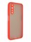 Накладка пластиковая с силиконовой окантовкой с защищенной камерой для Realme 6 Pro красная - фото 48627