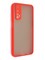Накладка пластиковая с силиконовой окантовкой с защищенной камерой для Realme 7 красная - фото 48633