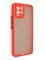 Накладка пластиковая с силиконовой окантовкой с защищенной камерой для Realme 8/8 Pro красная - фото 48639
