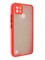 Накладка пластиковая с силиконовой окантовкой с защищенной камерой для Realme C21 красная - фото 48661