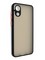 Накладка пластиковая с силиконовой окантовкой с защищенной камерой для Samsung Galaxy A03 Core черная