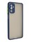 Накладка пластиковая с силиконовой окантовкой с защищенной камерой для Samsung Galaxy M52 5G синяя - фото 48688