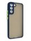 Накладка пластиковая с силиконовой окантовкой с защищенной камерой для Samsung Galaxy S22 Plus синяя - фото 48693