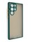Накладка пластиковая с силиконовой окантовкой с защищенной камерой для Samsung Galaxy S22 Ultra зеленая - фото 48696