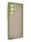 Накладка пластиковая с силиконовой окантовкой с защищенной камерой для Samsung Galaxy S22 Ultra хаки - фото 48699