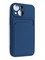Накладка Soft touch с кармашком для Apple iPhone 13 Mini синяя - фото 48521