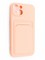 Накладка Soft touch с кармашком для Apple iPhone 13 розовая