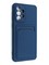Накладка Soft touch с кармашком для Samsung Galaxy A33 синяя - фото 48556