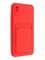 Накладка Soft touch с кармашком для Xiaomi Redmi 9A красная - фото 48577
