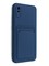 Накладка Soft touch с кармашком для Xiaomi Redmi 9A синяя - фото 48579