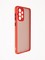 Накладка пластиковая с силиконовой окантовкой с защищенной камерой для Samsung Galaxy A73 красная - фото 49473