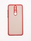Накладка пластиковая с силиконовой окантовкой с защищенной камерой для Xiaomi Redmi Note 8 Pro красная - фото 49533
