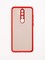 Накладка пластиковая с силиконовой окантовкой с защищенной камерой для Xiaomi Redmi Note 8 Pro красная - фото 49534