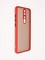 Накладка пластиковая с силиконовой окантовкой с защищенной камерой для Xiaomi Redmi Note 8 Pro красная - фото 49535