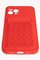 Накладка силиконовая плетеная с кардхолдером для Apple iPhone 12 Pro красная - фото 50142