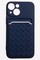 Накладка силиконовая плетеная с кардхолдером для Apple iPhone 13 Mini синяя - фото 50184