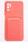 Накладка силиконовая плетеная с кардхолдером для Poco M3 Pro/Redmi Note 10 5G розовая - фото 50239
