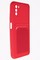 Накладка Soft touch с кармашком для Poco M3 красная - фото 52398