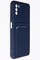 Накладка Soft touch с кармашком для Poco M3 синяя - фото 52406