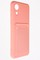 Накладка Soft touch с кармашком для Samsung Galaxy A03 Core розовая - фото 52433