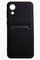 Накладка Soft touch с кармашком для Samsung Galaxy A03 Core черная