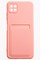 Накладка Soft touch с кармашком для Samsung Galaxy A22S/A22 5G розовая - фото 52447