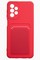 Накладка Soft touch с кармашком для Samsung Galaxy A23 красная