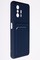 Накладка Soft touch с кармашком для Xiaomi Mi 11 Lite синяя - фото 51860