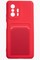 Накладка Soft touch с кармашком для Xiaomi Mi 11T красная
