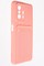 Накладка Soft touch с кармашком для Xiaomi Mi 11T розовая - фото 51872