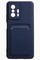 Накладка Soft touch с кармашком для Xiaomi Mi 11T синяя - фото 51874