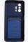Накладка Soft touch с кармашком для Xiaomi Mi 11T синяя - фото 50808