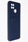 Накладка Soft touch с кармашком для Xiaomi Redmi 10C/Poco C40 синяя - фото 51888