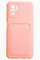 Накладка Soft touch с кармашком для Xiaomi Redmi Note 10 4G/Poco M5S розовая - фото 51898
