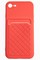 Накладка силиконовая плетеная с кардхолдером для Apple iPhone 7/8/SE 2020 красная